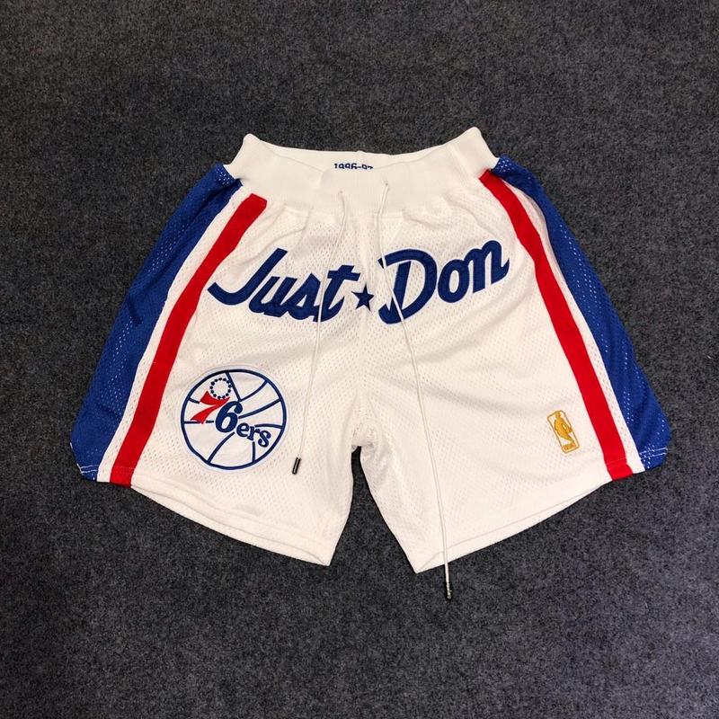 Men 2019 NBA Nike Philadelphia 76ers white shorts